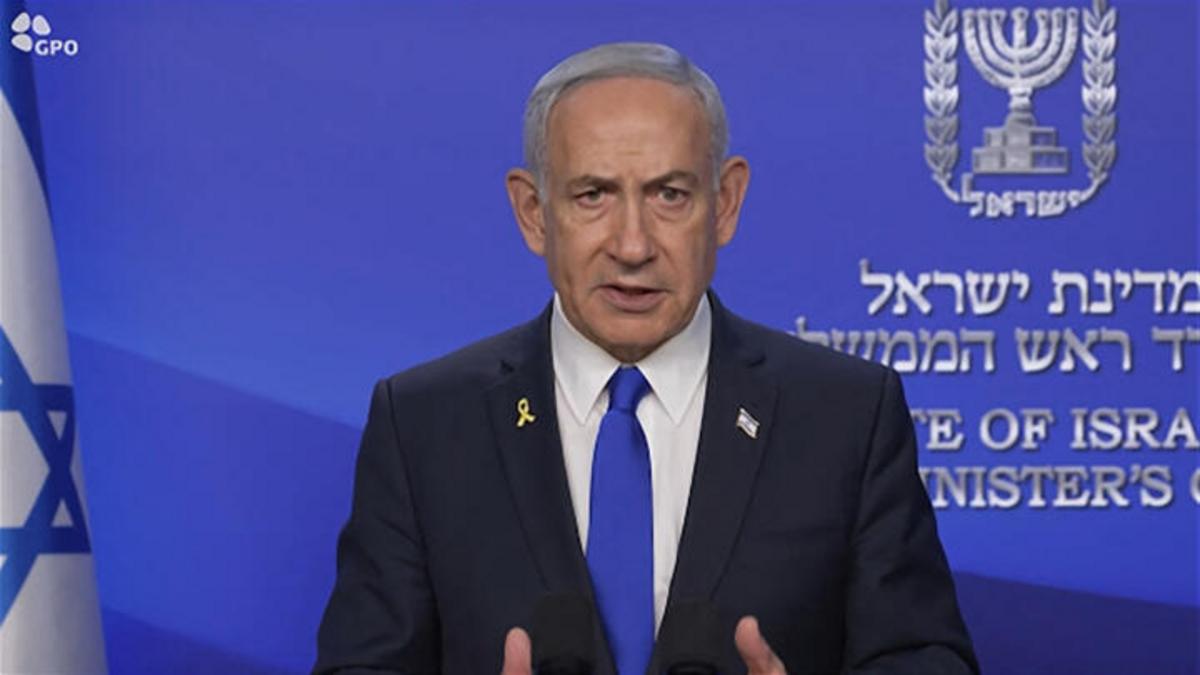 Thủ tướng Israel Benjamin Netanyahu công bố khởi động chiến dịch quân sự nhắm mục tiêu vào Iran trong một tuyên bố video vào ngày 13 tháng 6 năm 2025.